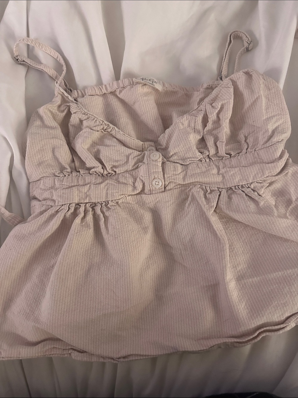 Brandy Melville Pale Pink Ruffled Cami Top